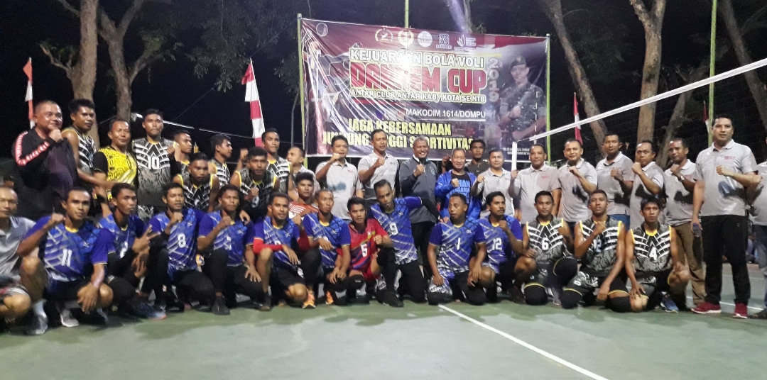 Danrem 162 WB Semangati Atlit Bola Volly NTB