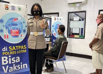 Ambil SIM di Polres Lombok Timur, Harus Divaksin Antivirus Covid-19