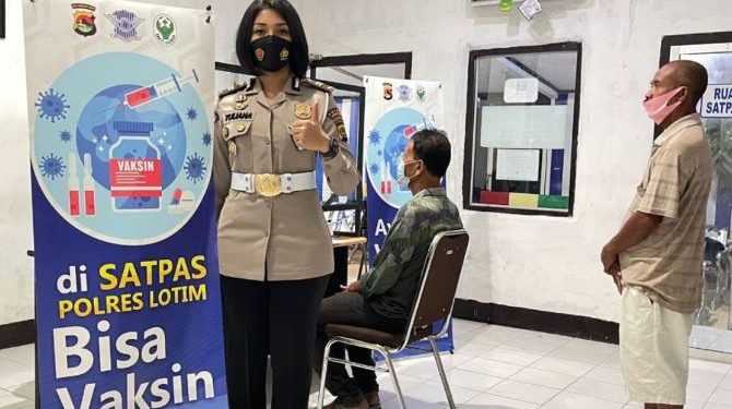 Ambil SIM di Polres Lombok Timur, Harus Divaksin Antivirus Covid-19