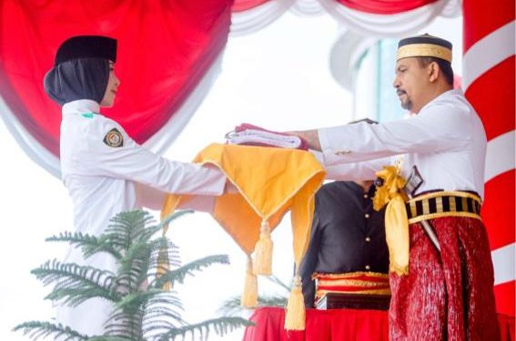 Peserta Upacara Peringatan HUT Kemerdekaan RI 77, Berpakaian Adat