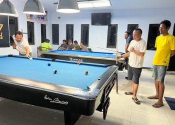 Target Dulang Emas, Atlit Cabor Biliard Dompu Tekun Latihan