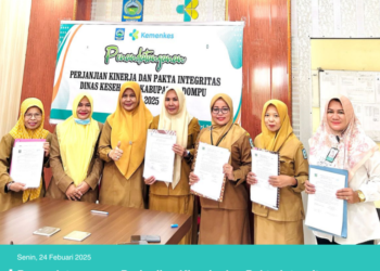 Jajaran Dinas Kesehatan Dompu Tandatangani Perjanjian Kinerja dan Pakta Integritas