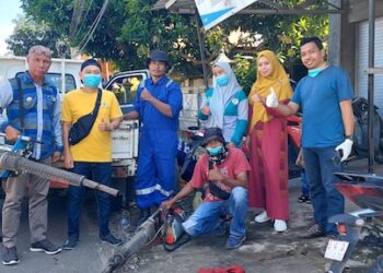 Cegah Serangan Nyamuk DBD Pasca Banjir, Dikes Dompu Lakukan Fogging