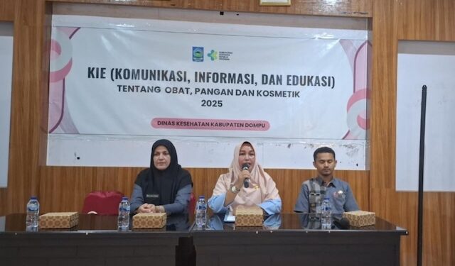 Dikes Dompu Laksanakan  KIE Tentang Produk Pangan, Obat dan Kosmetik