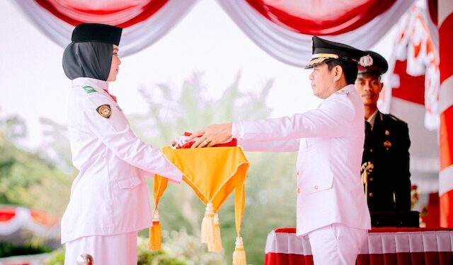 Upacara HUT Detik-detik Proklamasi RI ke 80 Tingkat Kabupaten Dompu Sukses Dilaksanakan