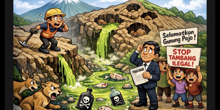 Menyelamatkan Perut Gunung Pajo dari Ambisi Ilegal